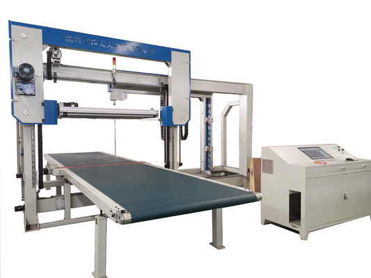 CNC Yatay Sünger Kesme Makinesi Köpük PU Salınımlı Bıçak Otomatik 6kw