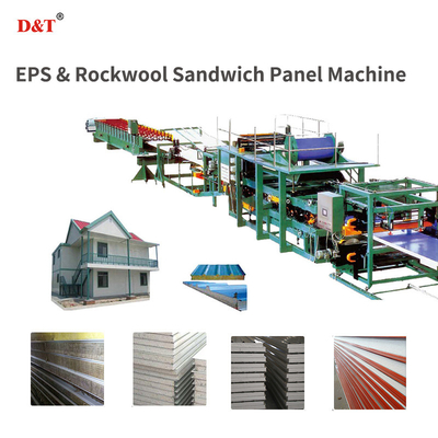Çatı ve duvar için çok yönlü özel EPS / Rock Yün Sandviç Panel Makinesi