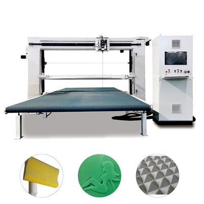 Yumuşak Esnek Sünger Şekilli Kesme için CNC Oscillating Çift Blade Köpük Kesme Makinesi