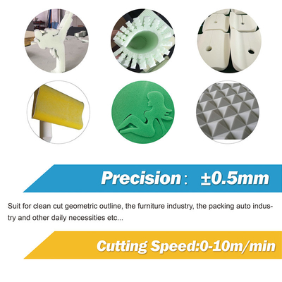 Yumuşak Esnek Sünger Şekilli Kesme için CNC Oscillating Çift Blade Köpük Kesme Makinesi