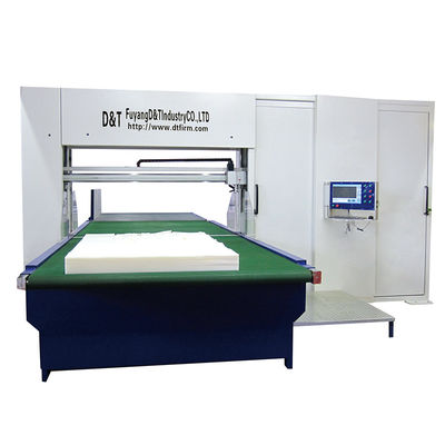 40m / Min Köpük Dik CNC çift bıçaklı Sünger Kesme Makinesi Kesim 3D Şekiller