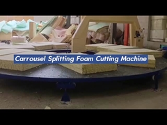 Fleksibel PU için Çember Yatay Sünger Kesme Makinesi, Çeyreği Köpük Kesme Makinesi